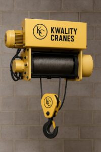 Electric wire rope hoist used for heavy industrial lifting operations